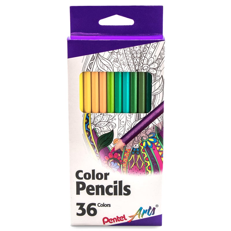 Pentel Arts Color Pencils - Assorted Colors, 36-Pack (CB8-36) - Image 1